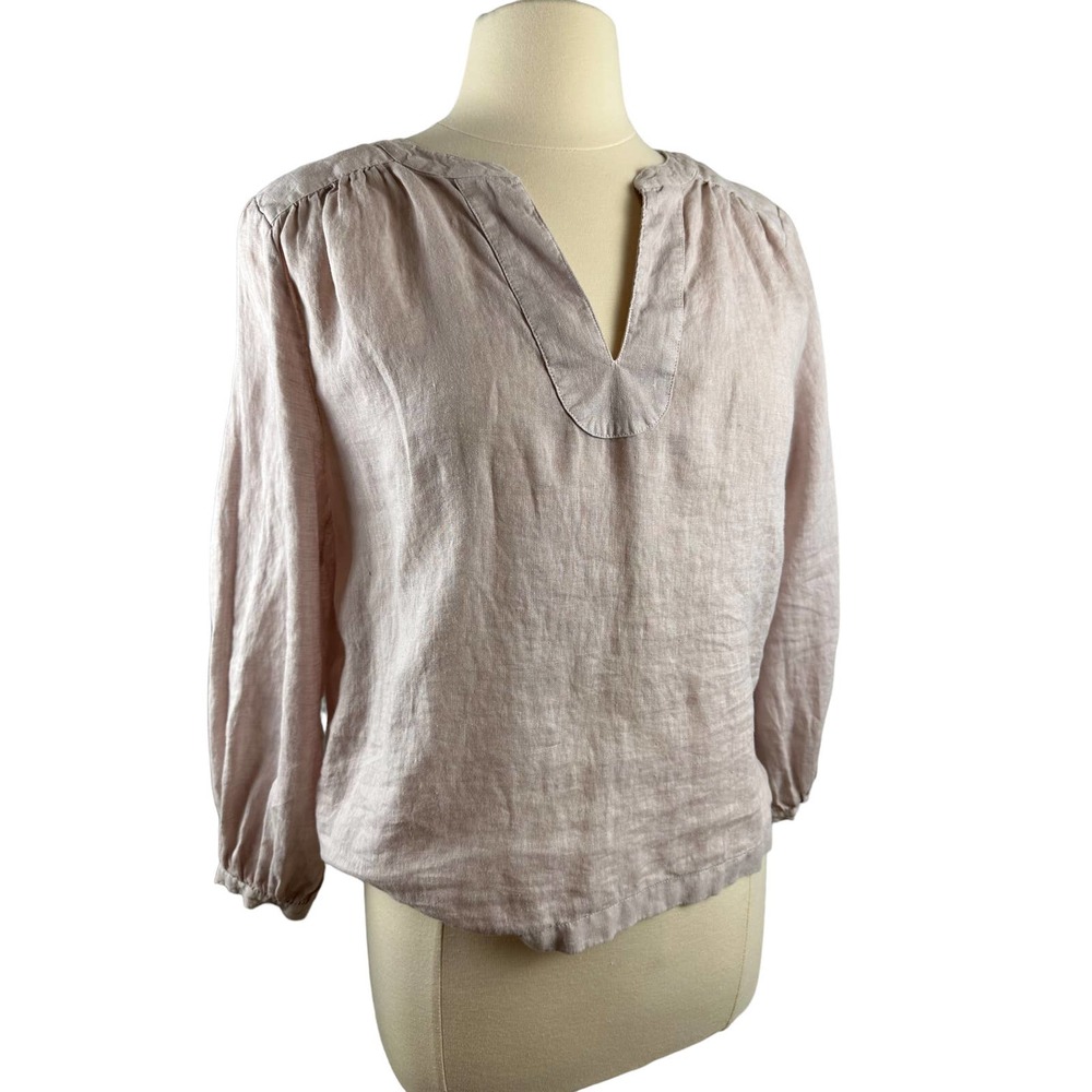 Women’s 100% Linen Top Lavender Medium